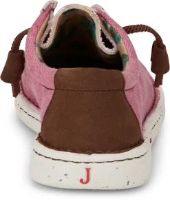 Justin Sneakers Womens Pink Hazer Canvas Slip-On Shoes -Fashion Footwear Shop JST 006 JL163