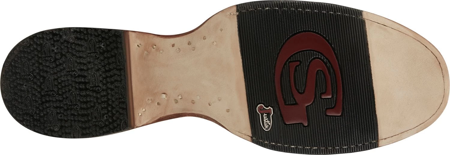 Justin 11in Mens Rich Mahogany Wells Leather Cowboy Boots 3 Justin 11in Mens Rich Mahogany Wells Leather Cowboy Boots - Image 3
