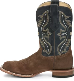 Justin 11in Mens Dusty Blue Dillon Leather Cowboy Boots -Fashion Footwear Shop JST 009 GR8015