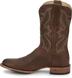 Justin 11in Mens Rich Mahogany Wells Leather Cowboy Boots 10 Justin 11in Mens Rich Mahogany Wells Leather Cowboy Boots -Fashion Footwear Shop JST 009 GR8017