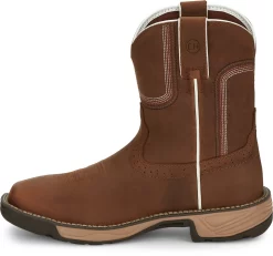 Justin 8in WP Womens Cedar Brown Rush Leather Work Boots -Fashion Footwear Shop JST 009 SE4359