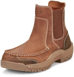 Justin 6in EH Mocc Mens Barley Brown Channing Leather Work Boots 15 Justin 6in EH Mocc Mens Barley Brown Channing Leather Work Boots -Fashion Footwear Shop JST 010 SE254