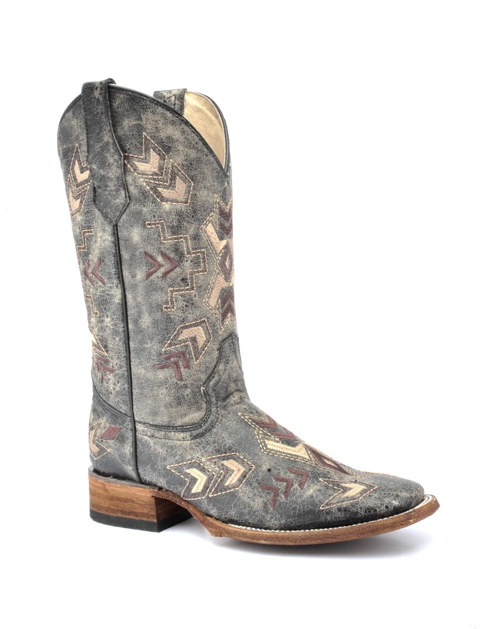 Corral Boots Circle G Ladies Black Cowhide Leather Cowgirl Boots 1 Corral Boots Circle G Ladies Black Cowhide Leather Cowgirl Boots