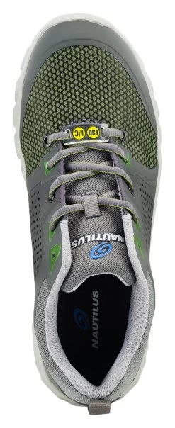 Nautilus Mens Grey/Green Mesh Alloy Toe 1310 Zephyr ESD Work Shoes -Fashion Footwear Shop N1311 6