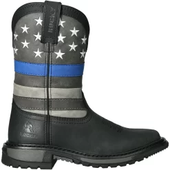 Rocky Boots Rocky Kids Black Leather Blue Line Western Cowboy Boots -Fashion Footwear Shop RKD0082C profile
