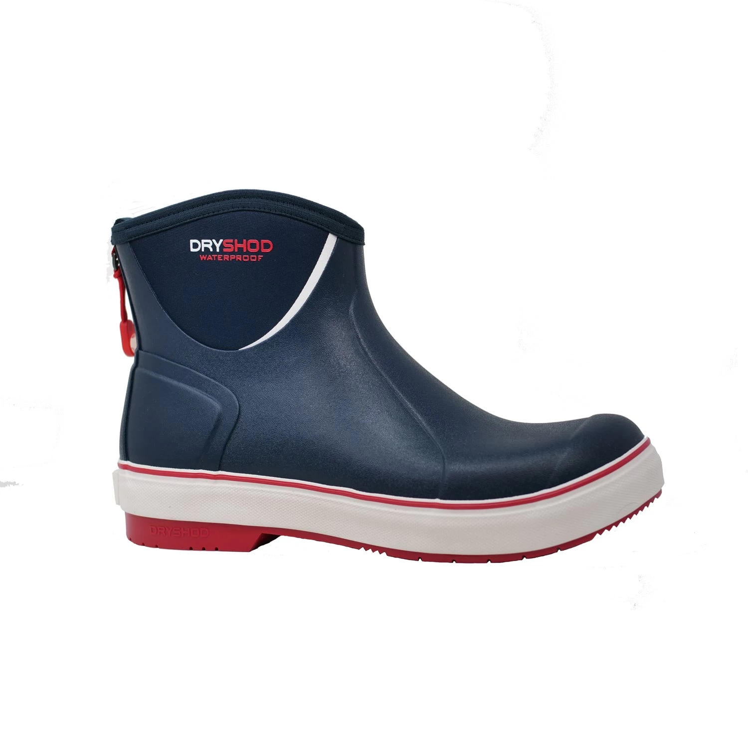 Dryshod Mens Slipknot Ankle-Hi Deck Navy/Red Rubber Boat Boots 3 Dryshod Mens Slipknot Ankle-Hi Deck Navy/Red Rubber Boat Boots - Image 3