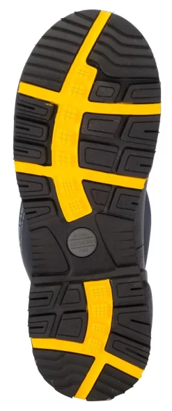 Dryshod Mens Adjustable Gusset ST Black/Yellow Rubber Work Boots -Fashion Footwear Shop STT UH BK 007