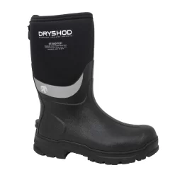Dryshod Mens Steadyeti Arctic Grip Mid Black/Grey Rubber Snow Boots 10 Dryshod Mens Steadyeti Arctic Grip Mid Black/Grey Rubber Snow Boots -Fashion Footwear Shop SYT MM BK 003