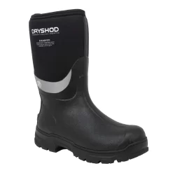 Dryshod Mens Steadyeti Arctic Grip Mid Black/Grey Rubber Snow Boots 11 Dryshod Mens Steadyeti Arctic Grip Mid Black/Grey Rubber Snow Boots -Fashion Footwear Shop SYT MM BK 004