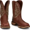Tony Lama 11in Water Buffalo ST Mens Russet Burgess Leather Cowboy Boots