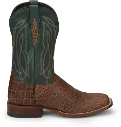 Tony Lama 11in 1911 Croc Mens Walnut/Green Tapadera Leather Cowboy Boots 10 Tony Lama 11in 1911 Croc Mens Walnut/Green Tapadera Leather Cowboy Boots -Fashion Footwear Shop TNL 004 TL3017