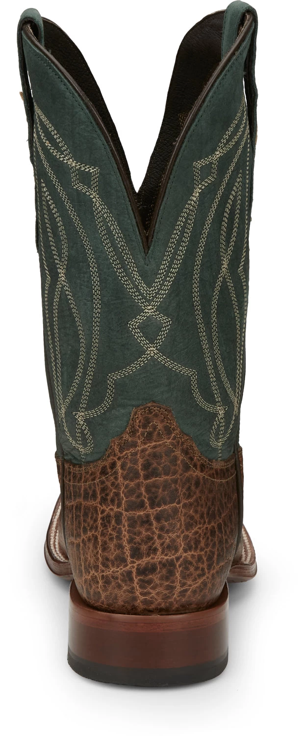 Tony Lama 11in 1911 Croc Mens Walnut/Green Tapadera Leather Cowboy Boots 5 Tony Lama 11in 1911 Croc Mens Walnut/Green Tapadera Leather Cowboy Boots - Image 5
