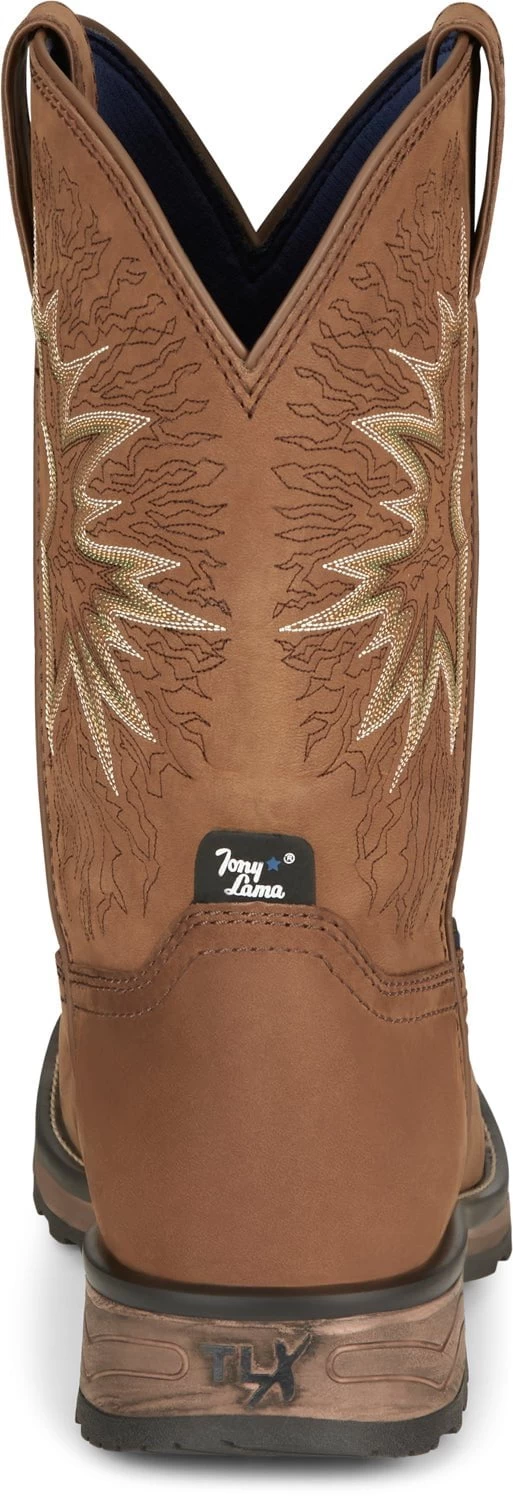 Tony Lama 11in CT WP Mens Saddle Boom Leather Cowboy Boots 3 Tony Lama 11in CT WP Mens Saddle Boom Leather Cowboy Boots - Image 3