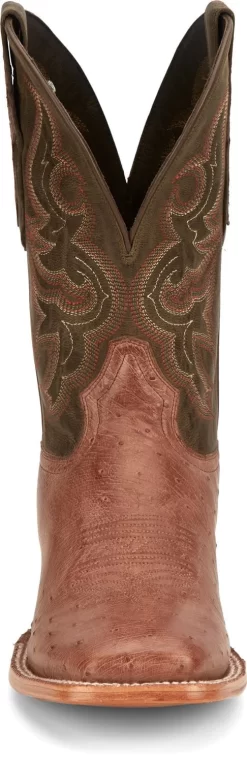 Tony Lama 11in Goat Mens Olive Cadiz Leather Cowboy Boots -Fashion Footwear Shop TNL 008 SA6104