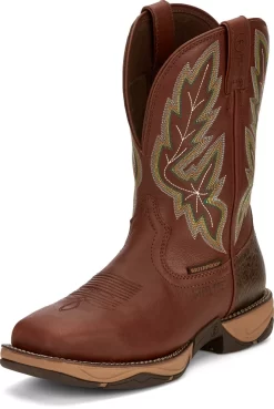 Tony Lama 11in Water Buffalo ST Mens Russet Burgess Leather Cowboy Boots -Fashion Footwear Shop TNL 023 RR3371