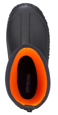 Dryshod Kids Boys Sport Tuffy Black/Grey Rubber Barn Boots -Fashion Footwear Shop TUF KD BK 008